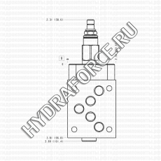 Предохранительный клапан из P в T модульный RDDA, RPEC (Sun Hydraulics, США) Cetop 5, Ду=10 мм, 95 л/мин